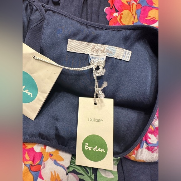 Boden Navy Floral Midi Dress TALL - Picture 5 of 9